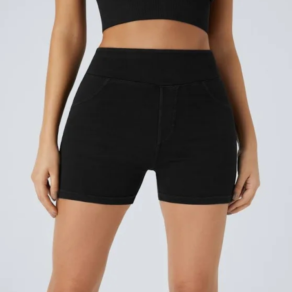 Halara Flex High Waisted Stretchy Denim Casual Shorts